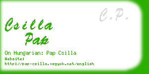 csilla pap business card